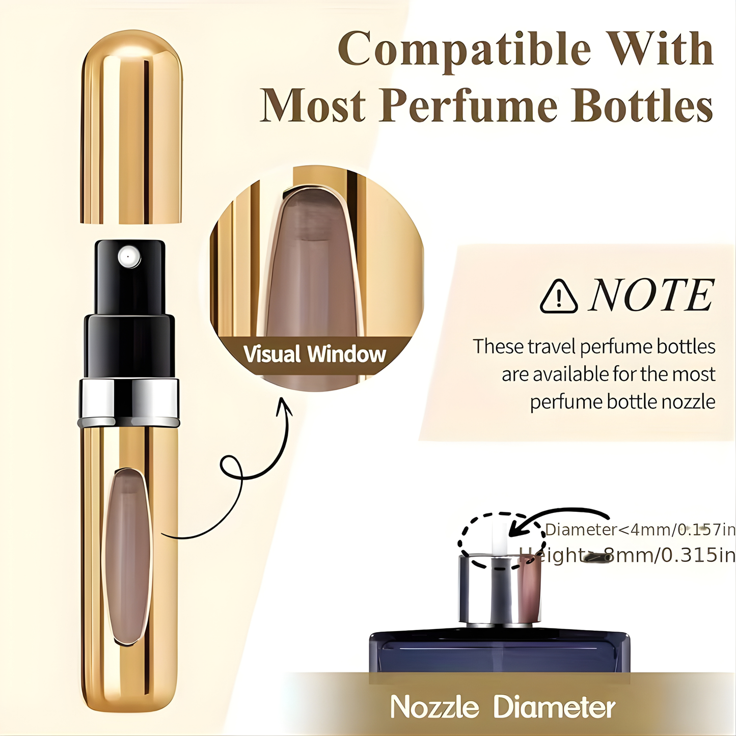 Mini Refillable Perfume Atomizer Aluminum